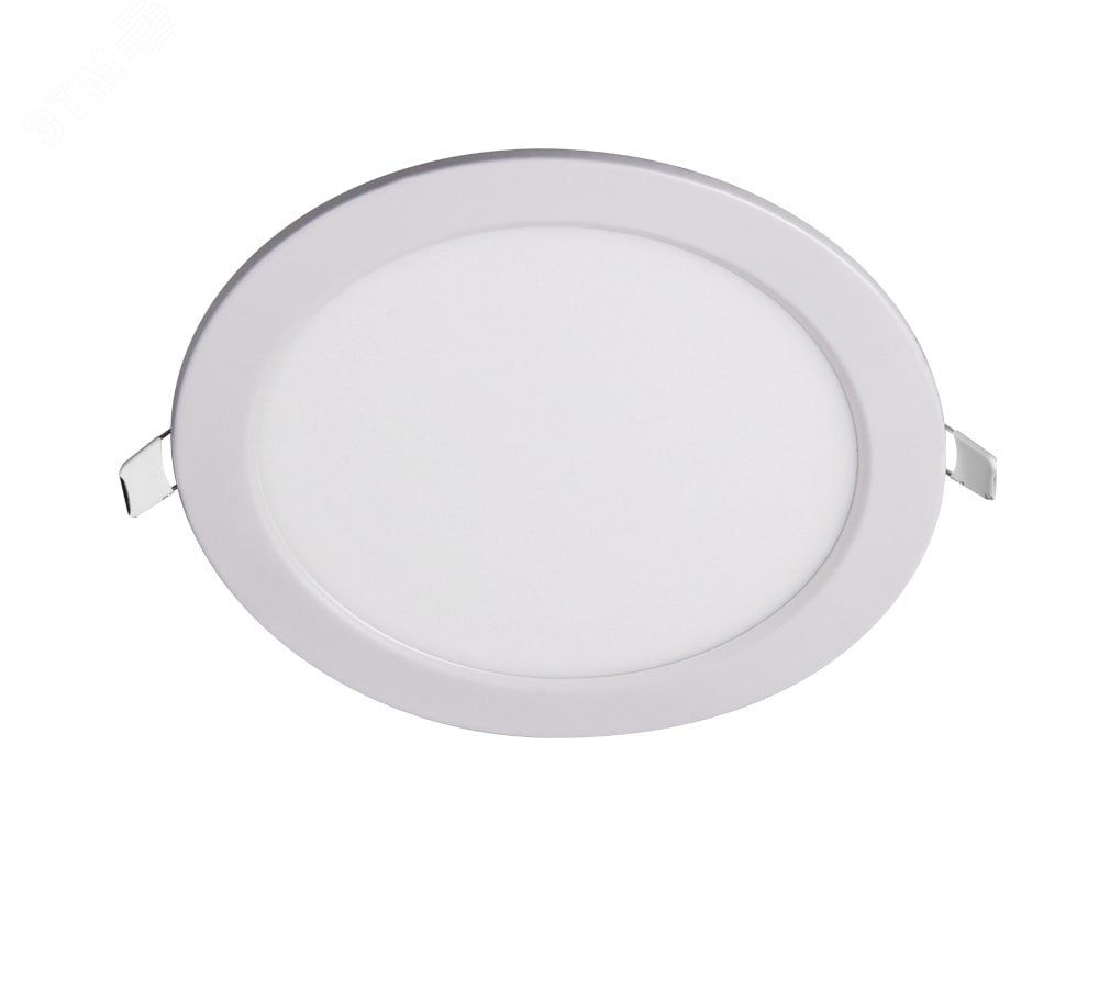 Светильник светодиодный ДВО-12w 6500K 800 Лм  IP40 WH d170мм встраиваемый круг