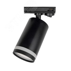 Светильник светодиодный трековый на шинопровод ДПО GX10  PTR 38 GU10 BL 230V IP20 без лампы черный корпус