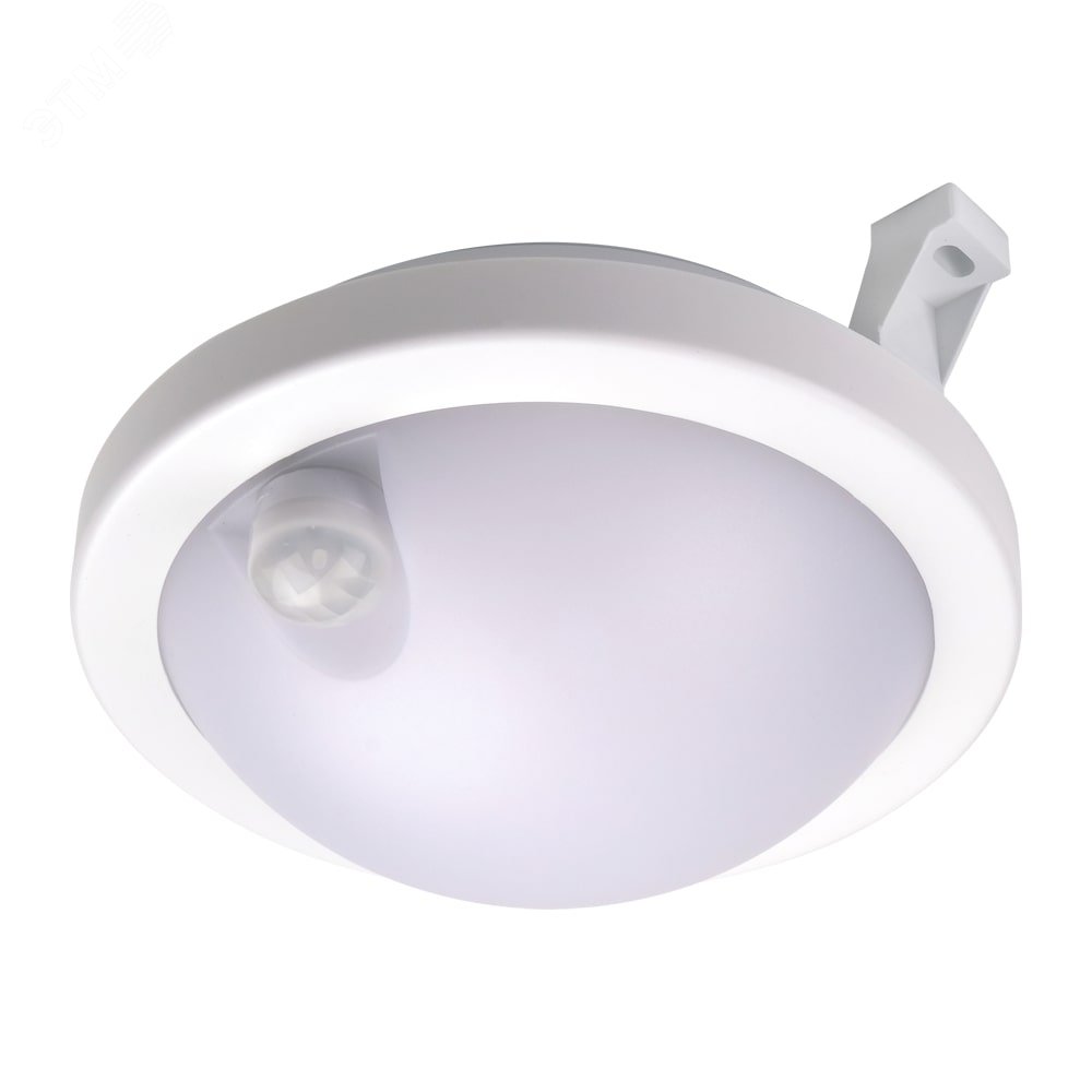 Светильник светодиодный ДБП-8W 4000K 600Лм круглый с датчиком пластик IP65