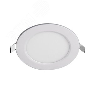 Светильник светодиодный ДВО-6w 4000K 400 Лм IP40 WH d120мм встраиваемый круг