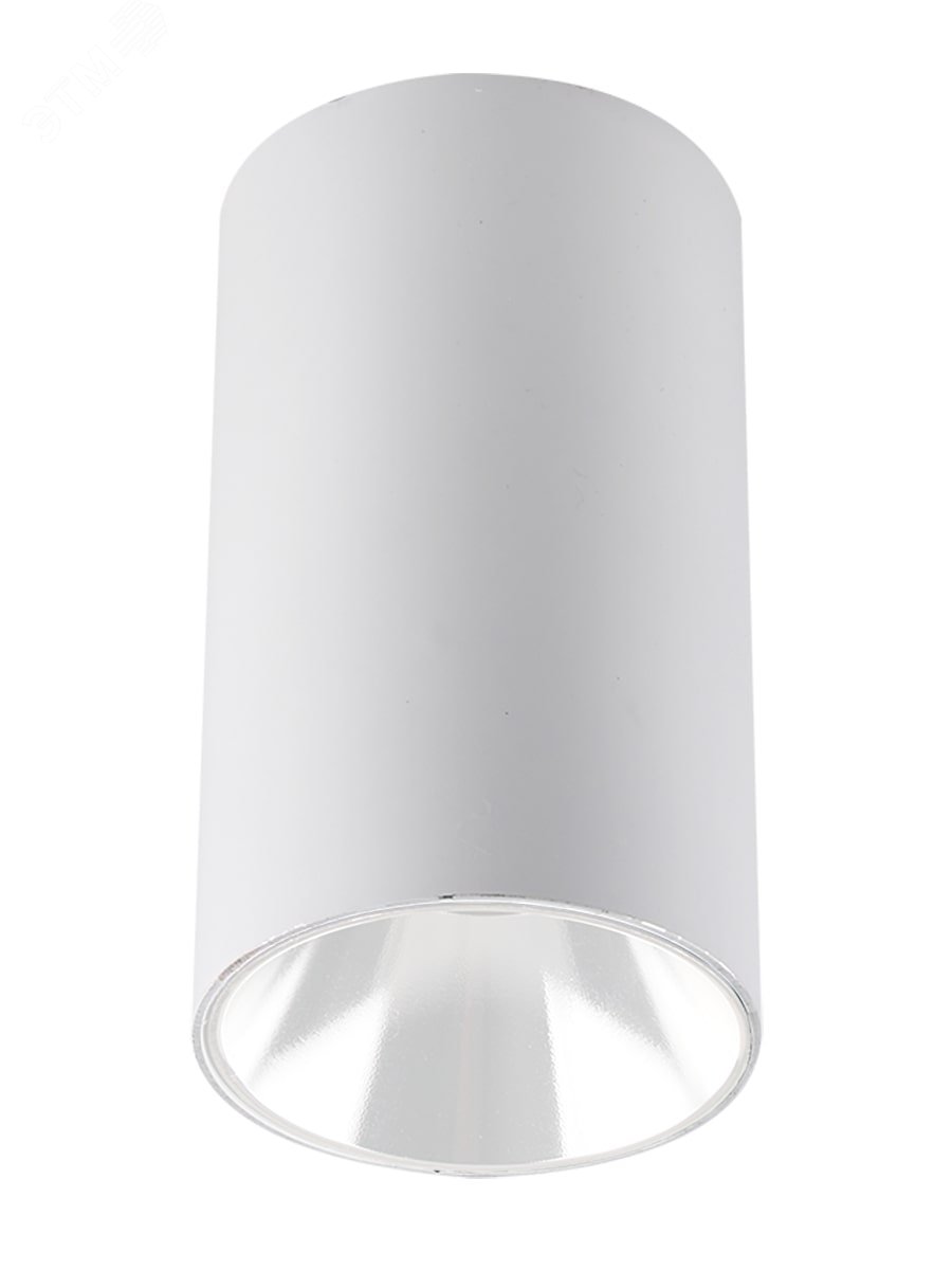 Светильник светодиодный ДПО GU10 без лампы круглый белый корпус белый рефлектор