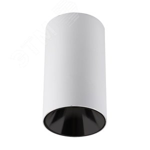Светильник светодиодный ДПО GU10 без лампы круглый белый корпус черный рефлектор