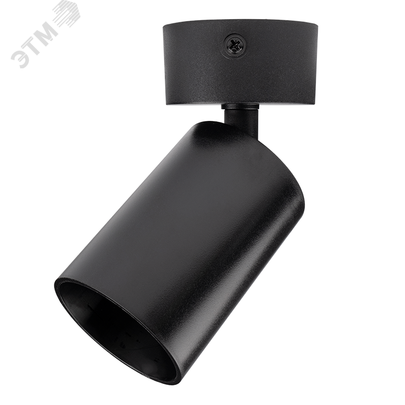 Светильник светодиодный ДПО GU10 без лампы круглый черный корпус