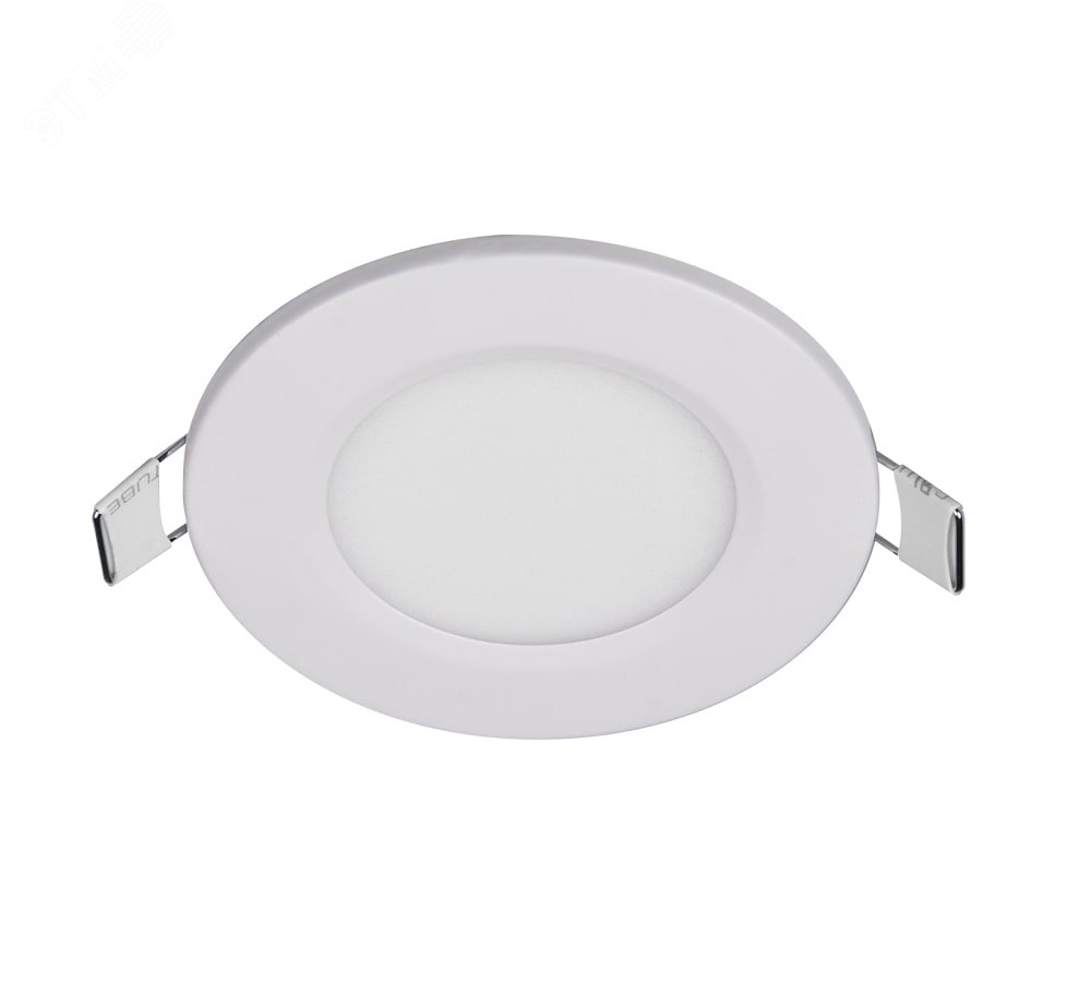 Светильник светодиодный ДВО-3w 6500K  200 Лм IP40 WH d80мм встраиваемый круг