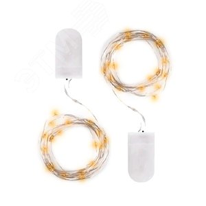 Гирлянда светодиодная Роса DC-G05-20YS2, комплект 2 шт., желт. 20 LED, 2xCR2032