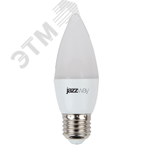 Лампа светодиодная LED 8 Вт 640Лм 4000К белая Е27 Свеча Jazzway