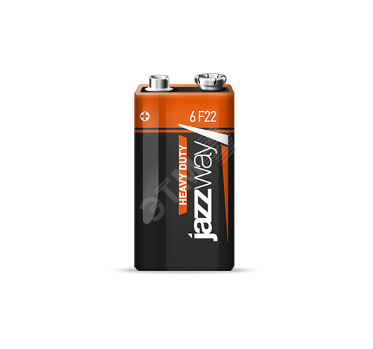 Элемент питания 6F22 (крона) солевой JAZZway Heavy Duty