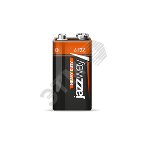 Элемент питания 6F22 (крона) солевой JAZZway Heavy Duty