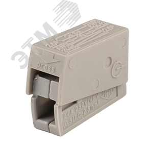 Клеммы монтажные для подключения светильников PTC-2P 224-101 400V 24A 0,5-2,5 mm2 / 100 шт.