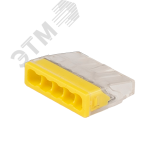 Клеммы монтажные PTC-5P 2273-245 450V 32A 0,14-4.0mm2 , 5 отверстий,  прозрачные, с пастой ,/ 50 шт.