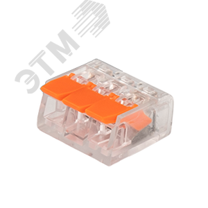 Клеммы монтажные многоразовые  PTC-3P 221-413 450V 32A 0,14-4.0mm2,  3 отверстия, прозрачные / 50шт.