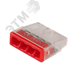 Клеммы монтажные PTC-4P 2273-204 450V 32A 0,14-4.0mm2 , 4 отверстия,  прозрачные,/ 50 шт.