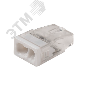 Клеммы монтажные PTC-2P 2273-242 450V 32A 0,14-4.0mm2 , 2 отверстия,  прозрачные, с пастой,  100 шт.