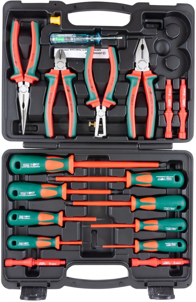 PSV118S Набор диэлектрический, отверток стержневых и шарнирно-губцевого инструмента, 18 предметов