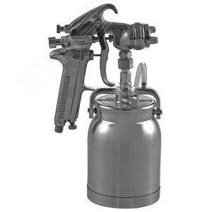 JA-507S Пистолет покрасочный "Краскопульт", бачок нижний металлический 1 л, дюза 1.6 мм