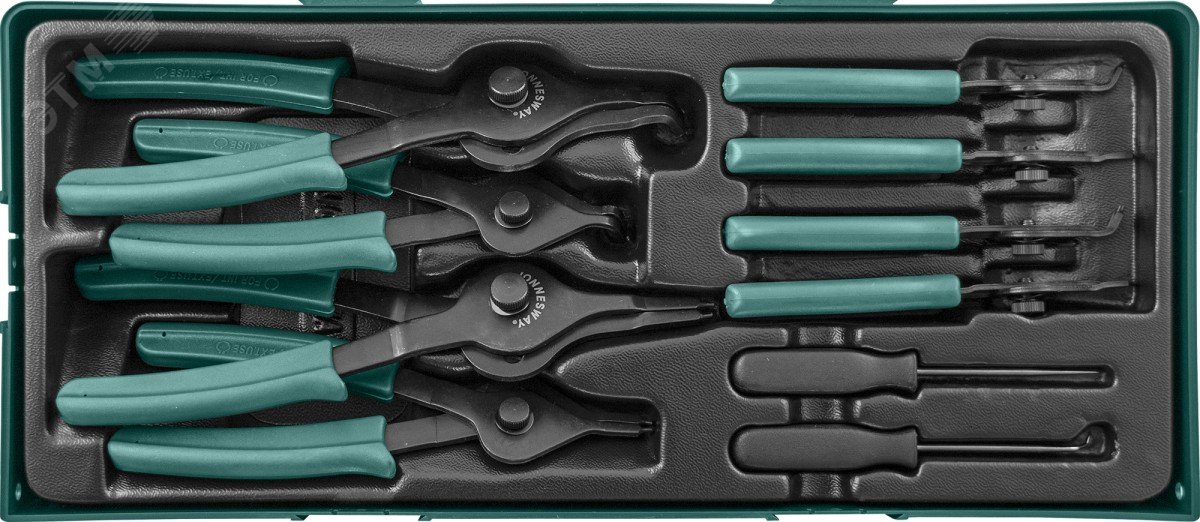 AG010150SP Набор щипцов для стопорных колец 10 предметов (ложемент)