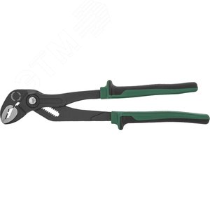 P28212 Клещи переставные с реечной регулировкой, коробчатым захватом и двухкомпонентными рукоятками, 300 мм, 0-46 мм