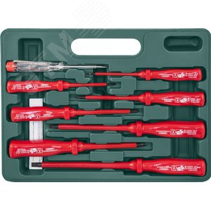 D02AP08S Набор отверток стержневых диэлектрических, 8 предметов