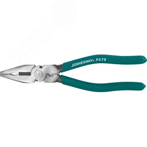 P079 Пассатижи многофункциональные, с ПВХ рукоятками, 220 мм