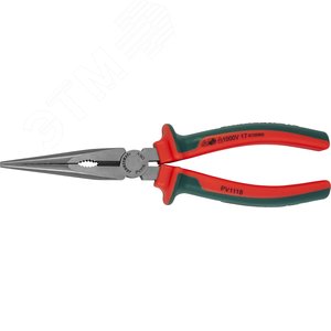 PV1118 Длинногубцы диэлектрические прямые с двухкомпонентными рукоятками, 200 мм