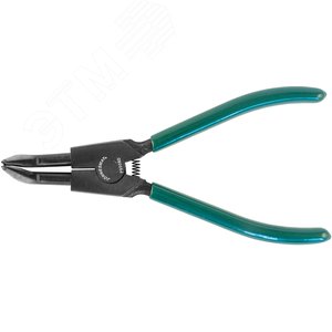 P9508D Щипцы загнутые 90° для стопорных колец удлиненные с ПВХ рукоятками, разжим, 215 мм, 10-32 мм