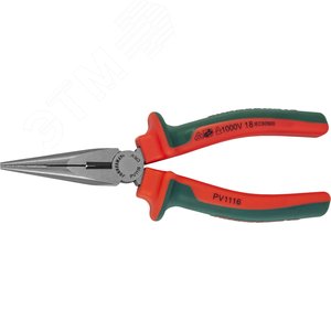 PV1116 Длинногубцы диэлектрические прямые с двухкомпонентными рукоятками, 160 мм