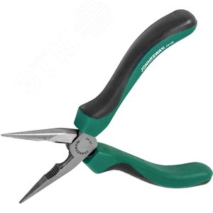 P8106 Длинногубцы прямые со скрытой пружиной и двухкомпонентными рукоятками, CrMo, 160 мм