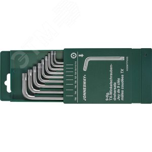 H08MTP09S Набор ключей торцевых TORX® с центрированным штифтом Т10-50, 9 предметов