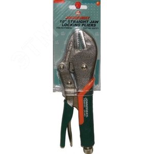 P30M10C Зажим ручной с фиксацией и прорезиненными рукоятками, плоский захват, 250 мм, 0-60 мм