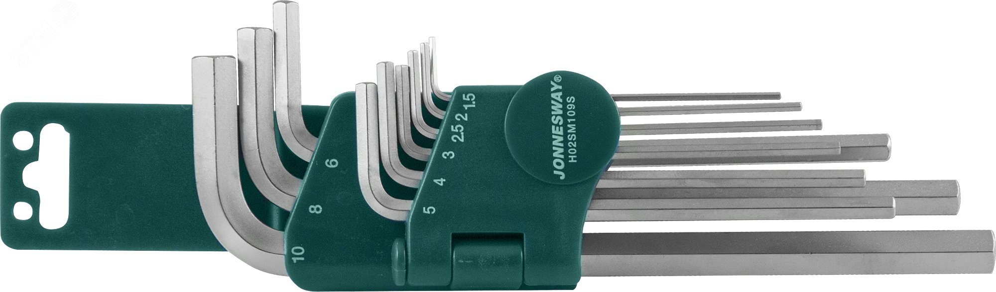 H02SM109S Комплект угловых шестигранников LONG 1,5-10мм, 9 предметов S2 материал