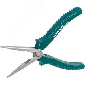 P118 Длинногубцы прямые, многофункциональные, с полимерными рукоятками, 200 мм
