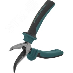 P1216 Длинногубцы изогнутые 45 с двухкомпонентными рукоятками, 160 мм