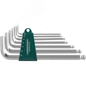 H05SM107S Комплект угловых шестигранников LONG с шаром 2,5-10мм, 7 предметов S2 материал