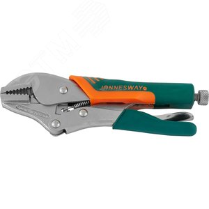 P30M07C Зажим ручной с фиксацией и прорезиненными рукоятками, плоский захват, 180 мм, 0-38 мм