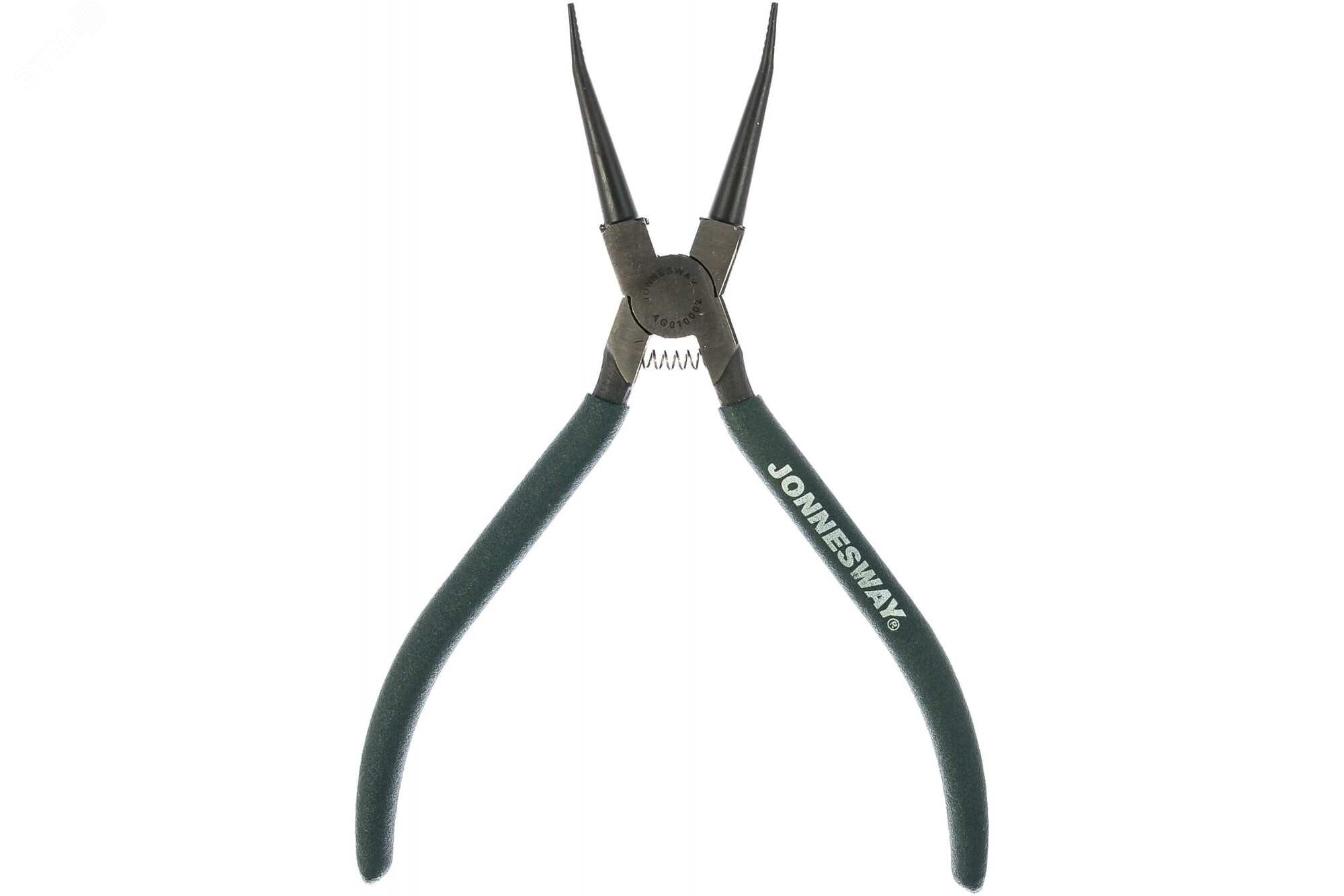 AG010002 Щипцы прямые для стопорных колец с ПВХ рукоятками, сжим, 180 мм, 19-60 мм