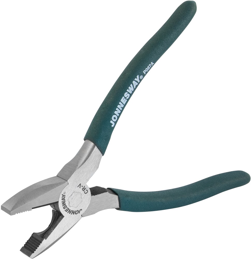 P087A Пассатижи многофункциональные с ПВХ рукоятками, 180 мм