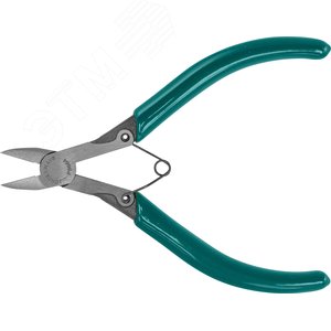 P5604 Бокорезы с плоской пружиной и ПВХ рукоятками, мини, 125 мм