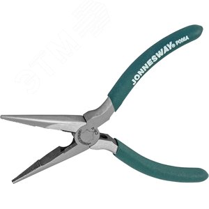 P066A Длинногубцы прямые, с ПВХ рукоятками, 160 мм