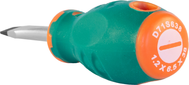 D71S638 Отвертка стержневая шлицевая ANTI-SLIP GRIP, SL6.5х38 мм