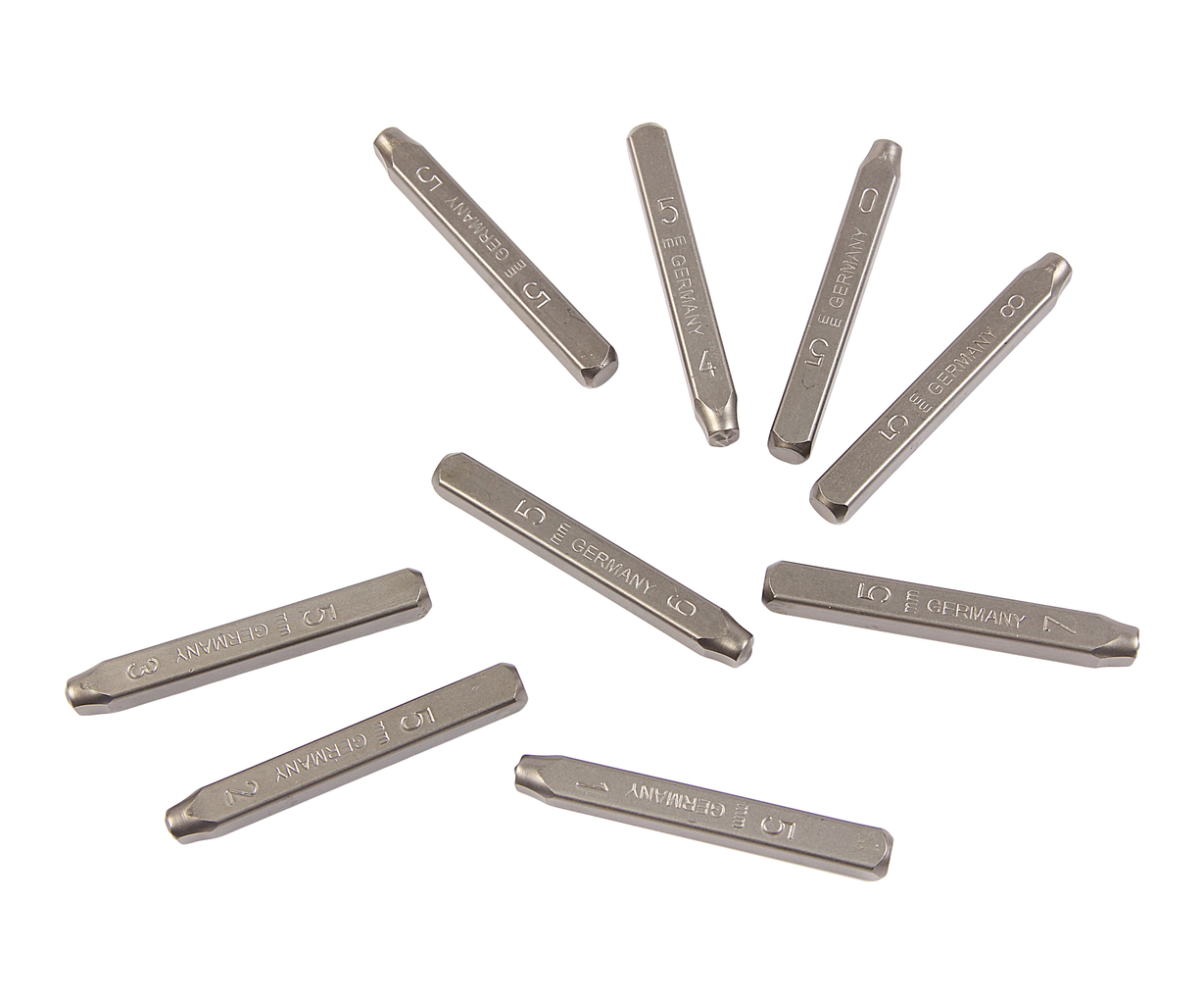 Клейма цифровые 5мм (HRC 60+-2град. DIN 1451) JTC