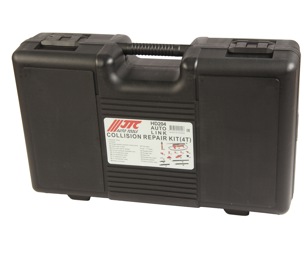 Набор инструментов для кузовных работ гидравлический, усилие 4т, 17 предметов в кейсе JTC