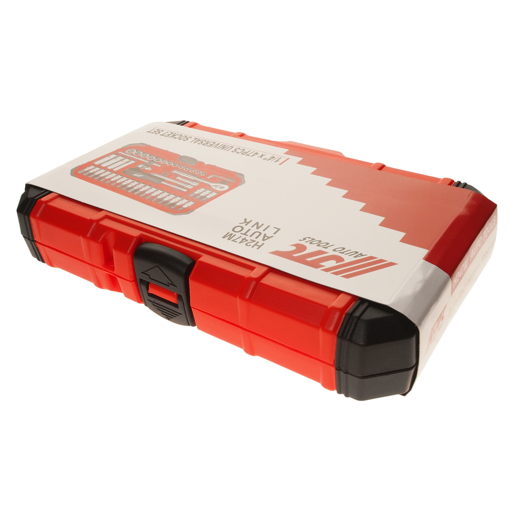 Набор головок торцевых и насадок 1/4" 6-ти гранных 4-14мм,Т10-Т50 47 предметов в кейсе JTC