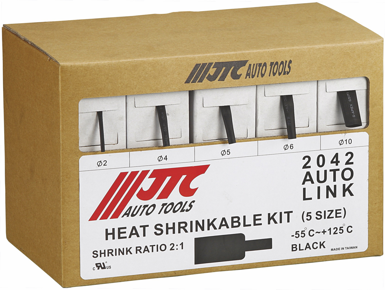 Трубка термоусадочная 5 типоразмеров общая длинна 55м набор JTC