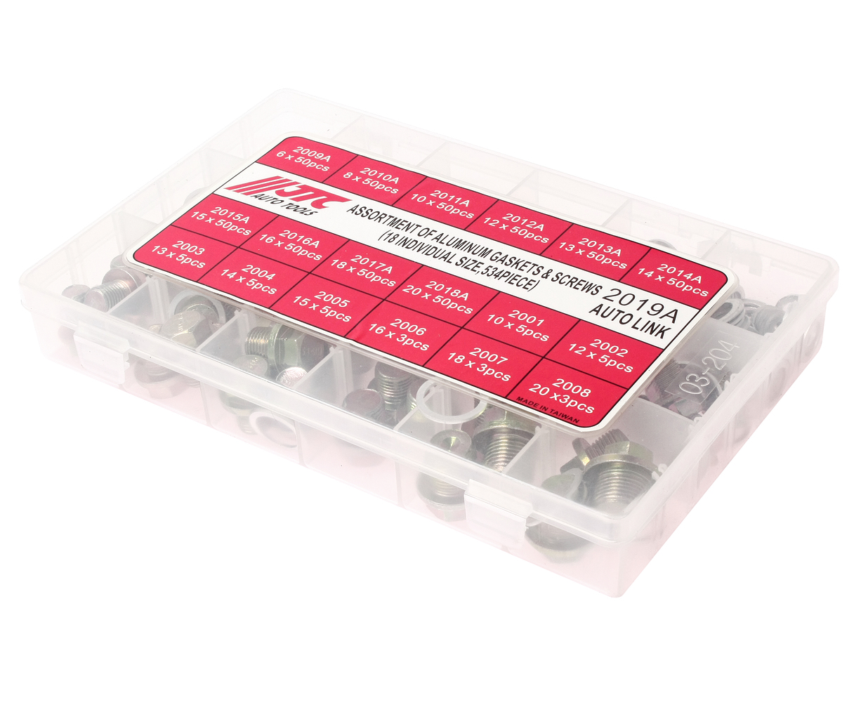 Шайба алюминиевая и пробка поддона картера (в боксе) 534шт. JTC