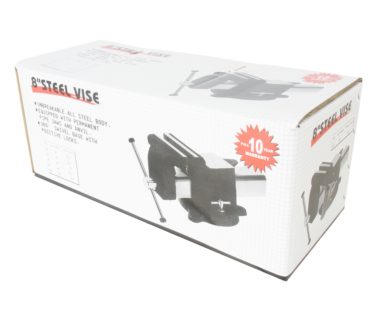 Тиски 200мм (8") поворотные стальные JTC