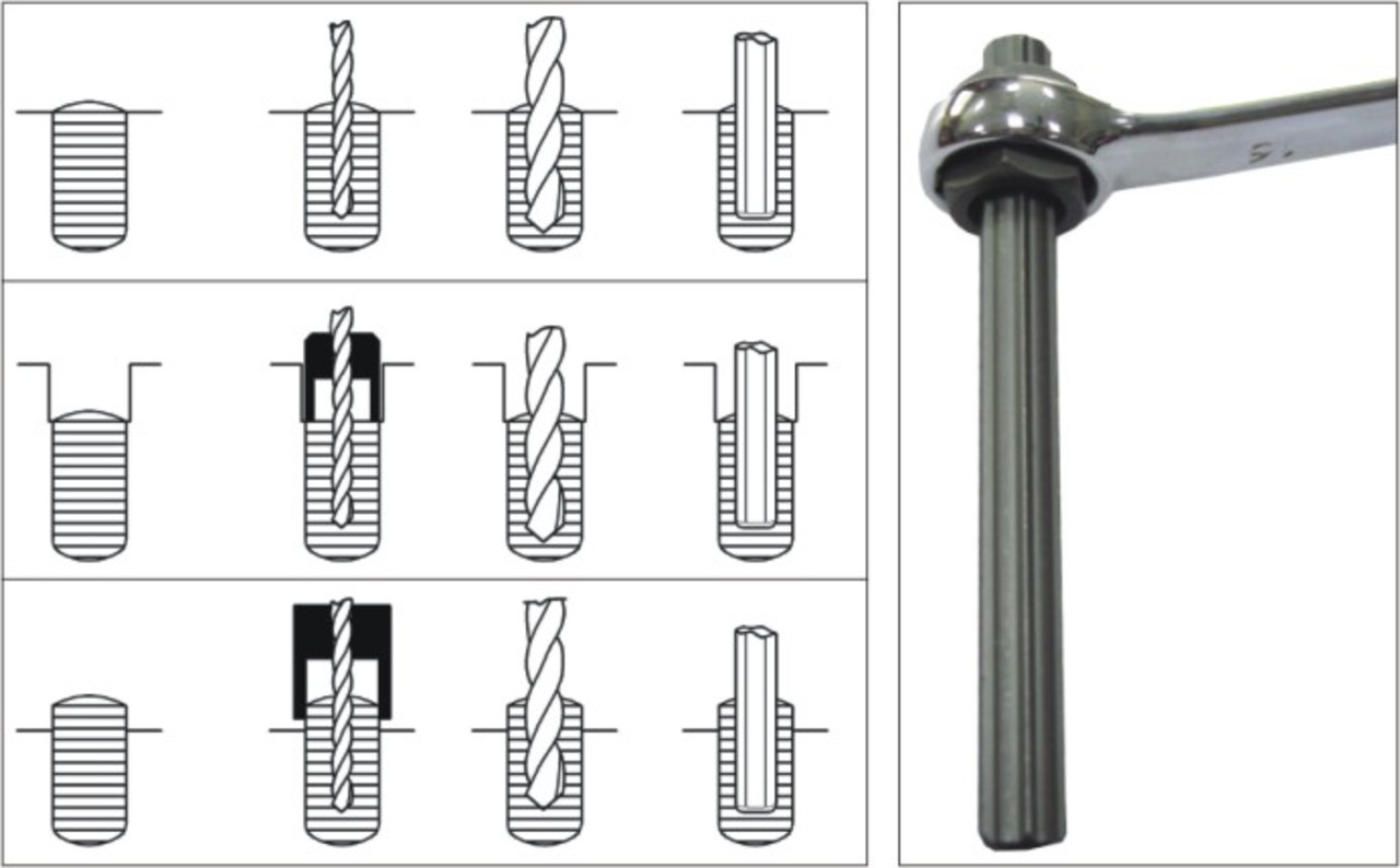 Набор экстракторов 5-16мм для поврежденных болтов 25 предметов в кейсе JTC