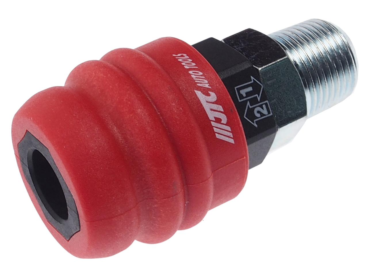 Переходник для компрессора M3/8" быстросъемный наружная резьба композитный двухрежимный JTC
