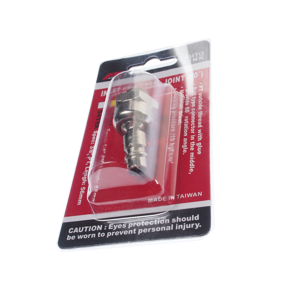 Соединитель быстросъемный 1/4" (евростандарт) угол 60град. 56мм давление 15кг/куб.см JTC