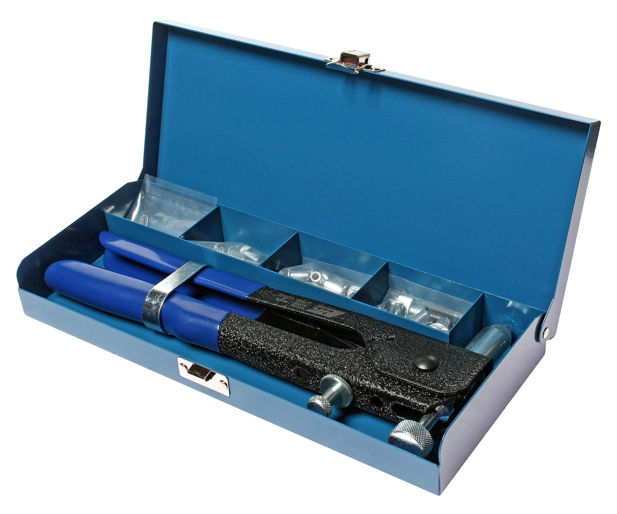 Заклепочник 270мм 3-6мм ручной резьбовой с комплектом заклепок в кейсе JTC