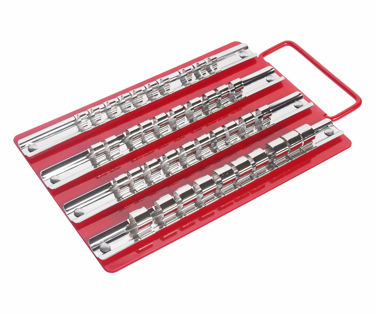 Лоток с реечными держателями головок (1/4"х10шт., 3/8х20шт., 1/2"х10шт.) 250х150мм JTC